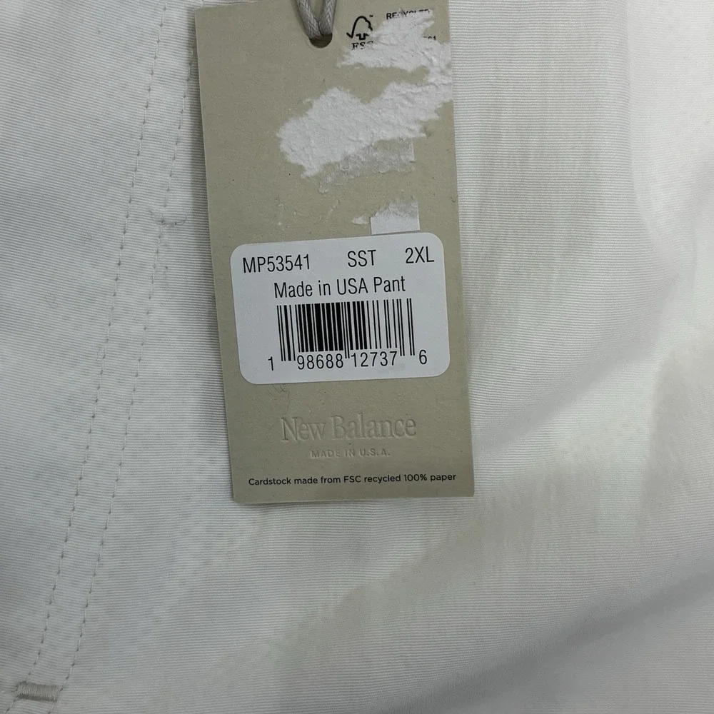New Balance Men's Sz XXL 2XL Made In USA Pants Nylon Sea Salt Polyester Lined